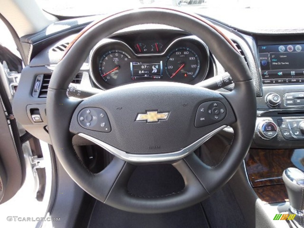2014 Chevrolet Impala LTZ Jet Black Steering Wheel Photo #80617571