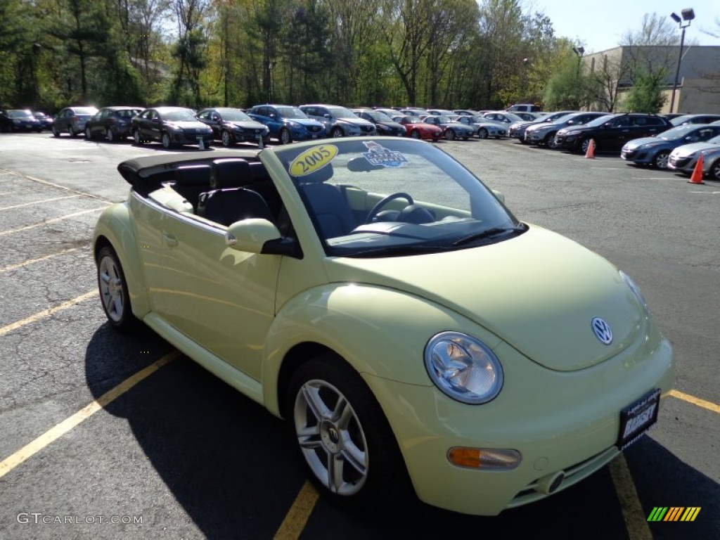 2005 New Beetle GLS 1.8T Convertible - Mellow Yellow / Black photo #10