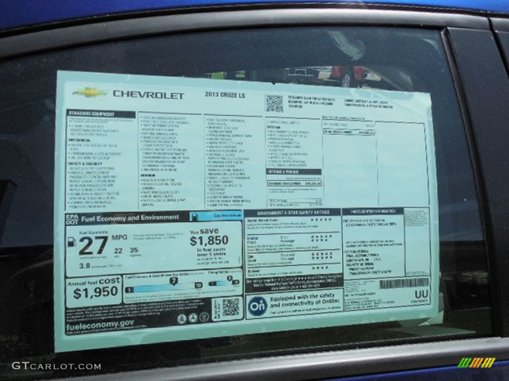 2013 Cruze LS - Blue Topaz Metallic / Jet Black/Medium Titanium photo #8