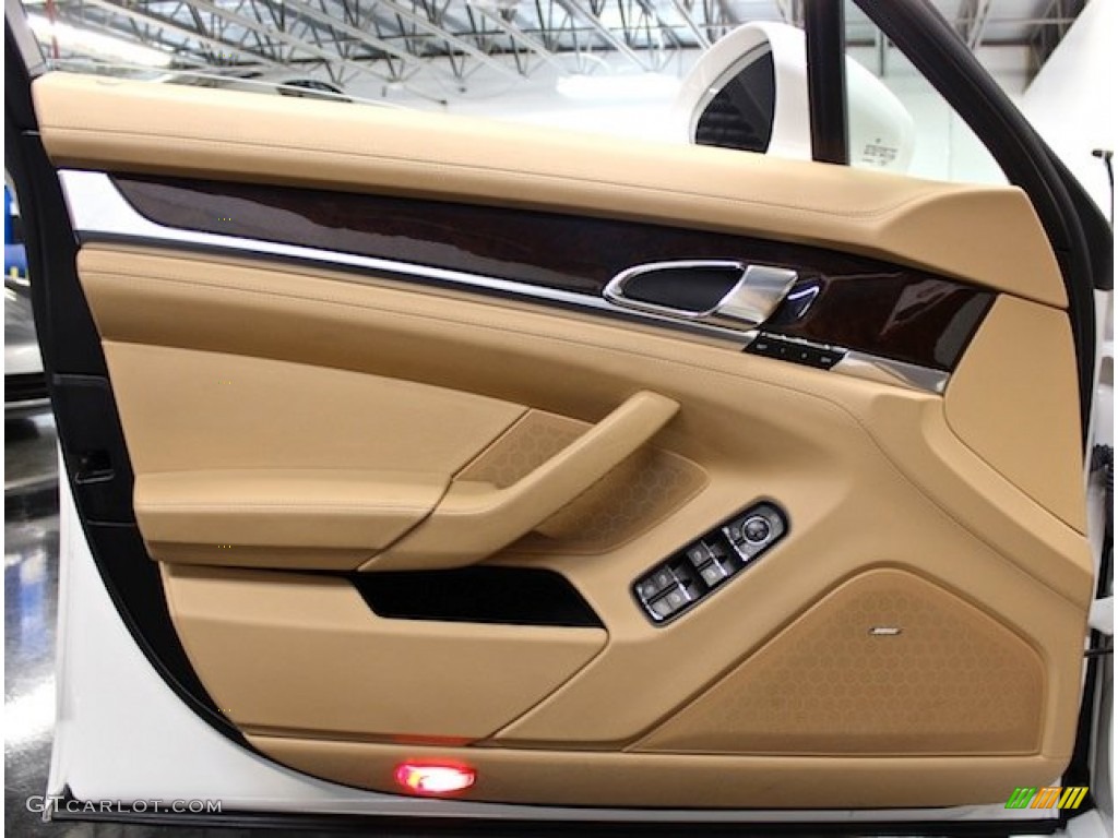 2011 Porsche Panamera Turbo Luxor Beige Door Panel Photo #80621098