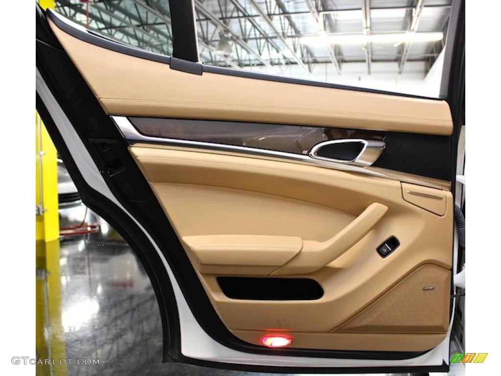 2011 Porsche Panamera Turbo Luxor Beige Door Panel Photo #80621660