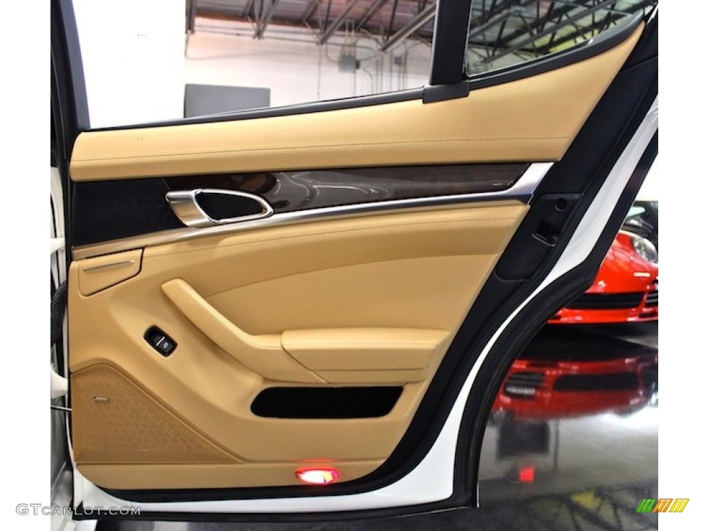 2011 Porsche Panamera Turbo Luxor Beige Door Panel Photo #80621681