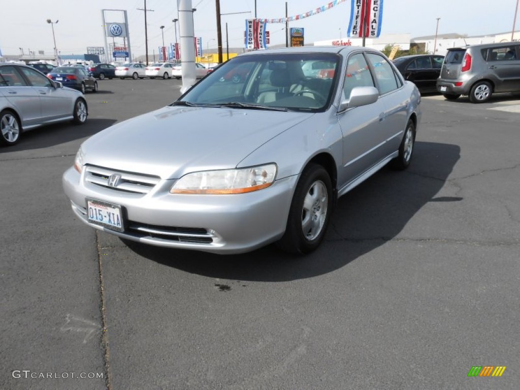 2002 Accord EX V6 Sedan - Satin Silver Metallic / Quartz Gray photo #1