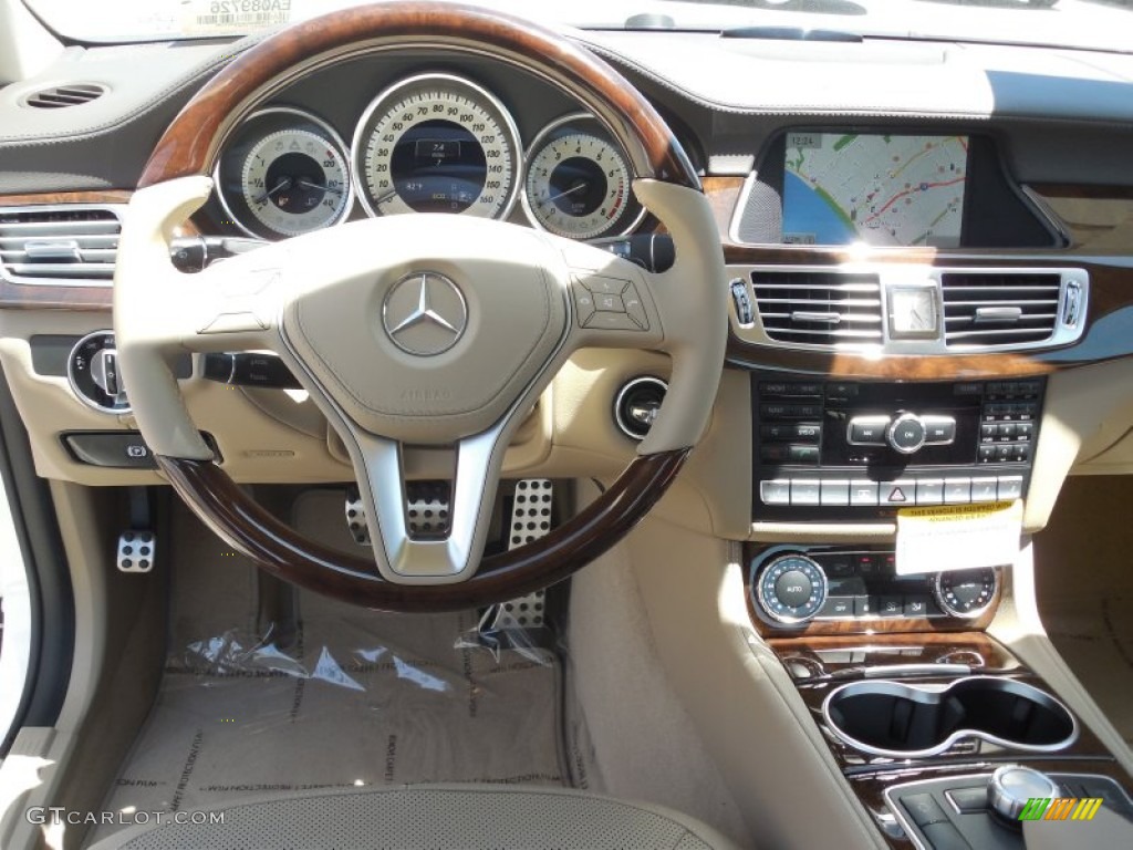 2014 Mercedes-Benz CLS 550 Coupe Almond/Mocha Dashboard Photo #80623522