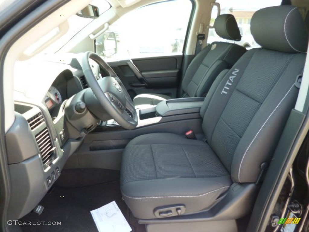 Charcoal Interior 2013 Nissan Titan Pro-4X Crew Cab 4x4 Photo #80624020