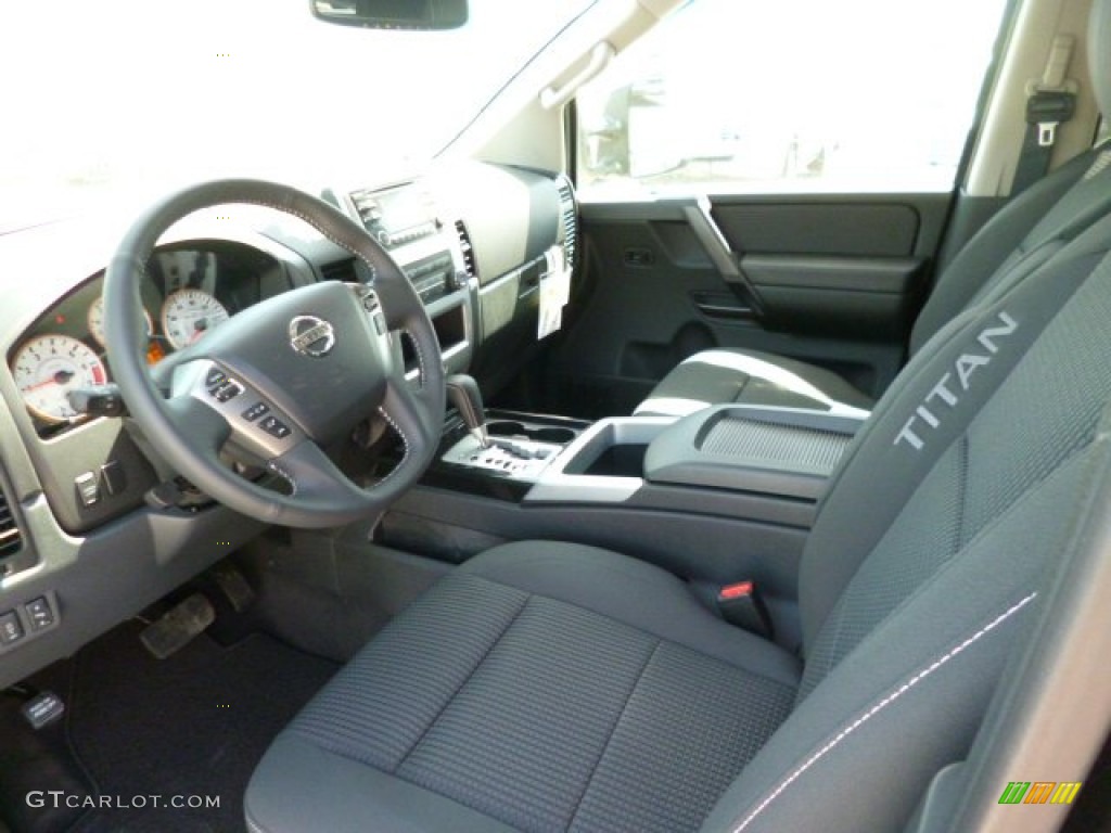 Charcoal Interior 2013 Nissan Titan Pro-4X Crew Cab 4x4 Photo #80624043