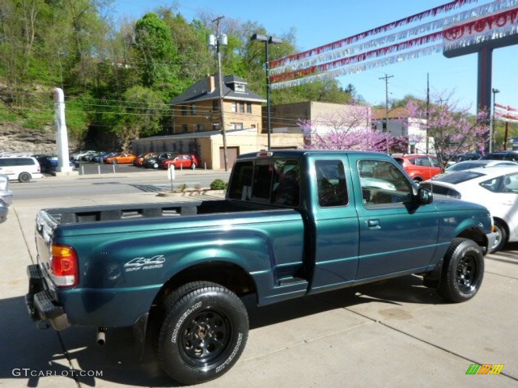 1998 Ranger XLT Extended Cab 4x4 - Deep Emerald Green Metallic / Medium Prairie Tan photo #13
