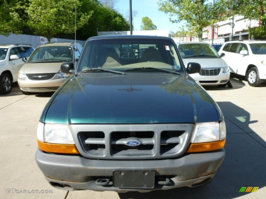 1998 Ranger XLT Extended Cab 4x4 - Deep Emerald Green Metallic / Medium Prairie Tan photo #16