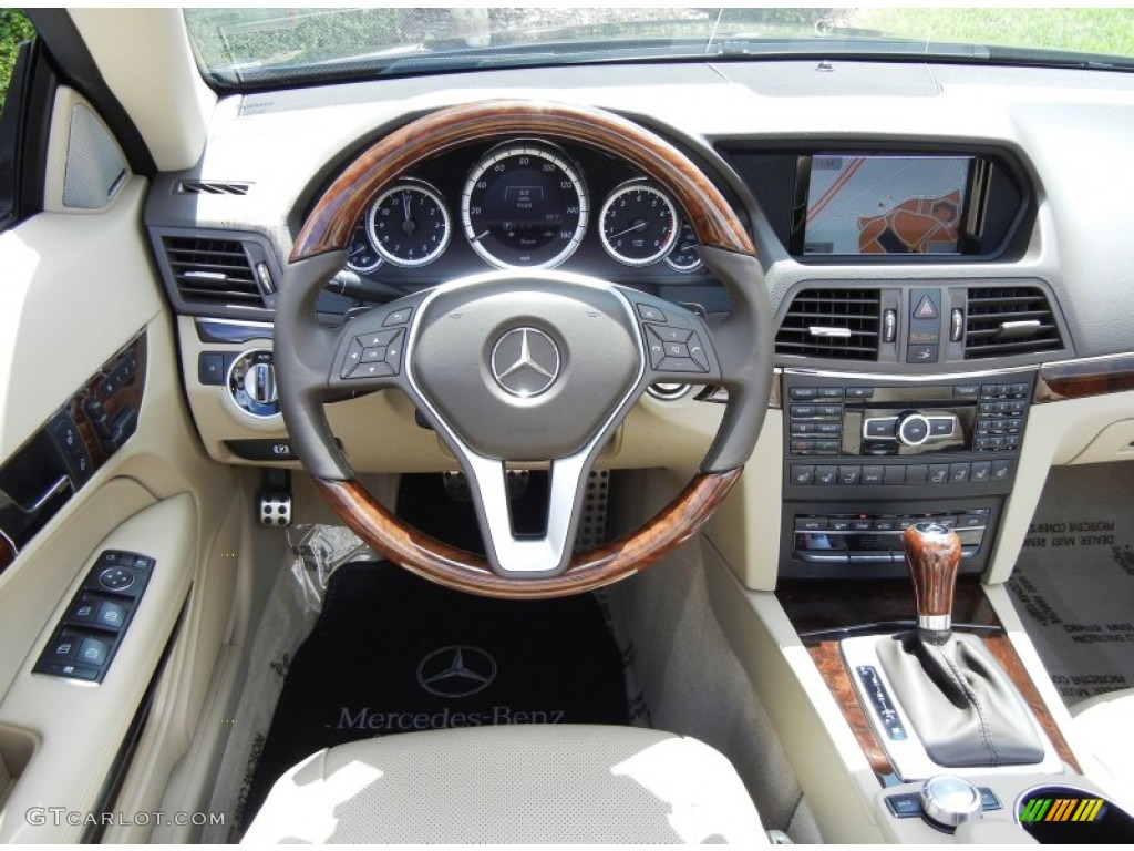 2013 Mercedes-Benz E 550 Cabriolet Almond/Mocha Dashboard Photo #80626070