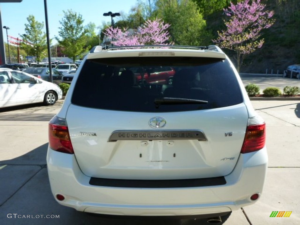 2008 Highlander Sport 4WD - Blizzard White Pearl / Ash Gray photo #12