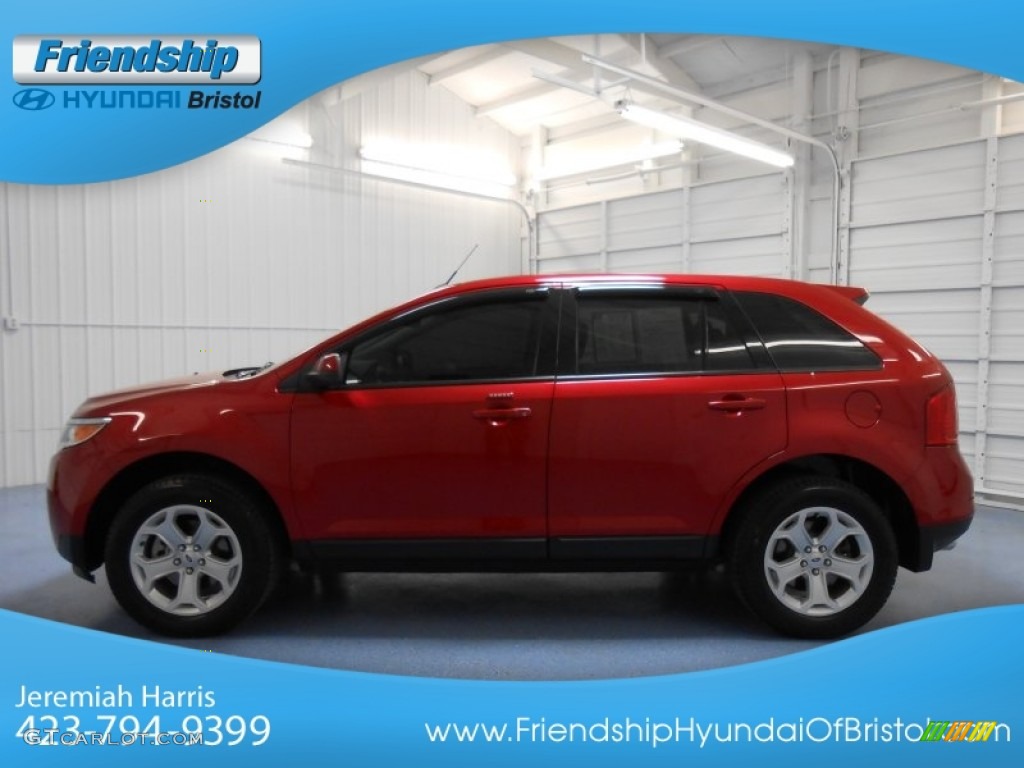 2012 Edge SEL AWD - Red Candy Metallic / Medium Light Stone photo #1