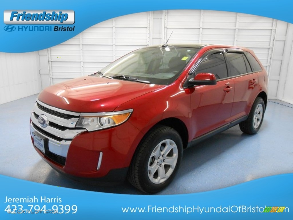 2012 Edge SEL AWD - Red Candy Metallic / Medium Light Stone photo #2