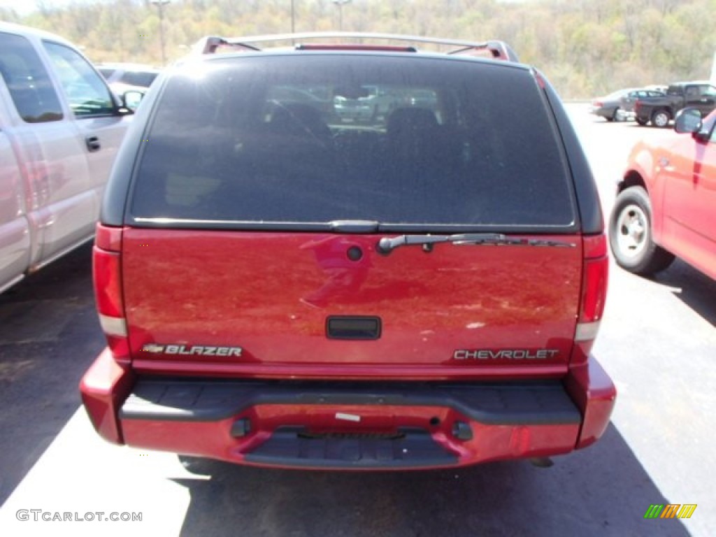 2000 Blazer LS 4x4 - Majestic Red Metallic / Beige photo #5
