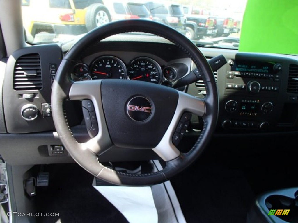 2010 Sierra 1500 SLE Extended Cab 4x4 - Pure Silver Metallic / Ebony photo #18