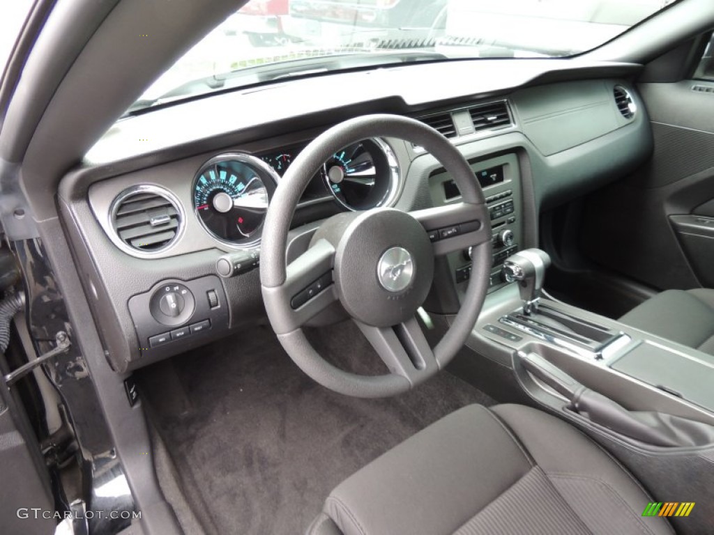 Charcoal Black Interior 2012 Ford Mustang V6 Coupe Photo #80629302