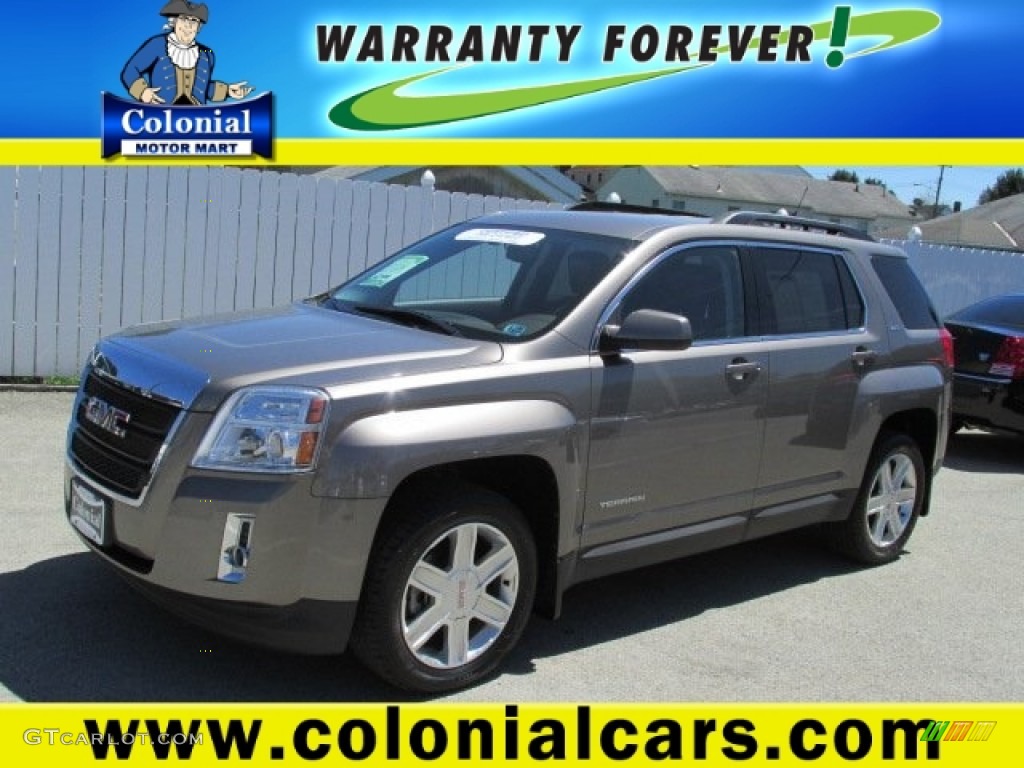 2010 Terrain SLT AWD - Mocha Steel Metallic / Brownstone photo #1