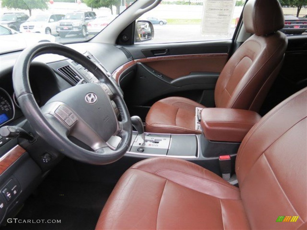 Black/Saddle Interior 2008 Hyundai Veracruz Limited Photo #80631220