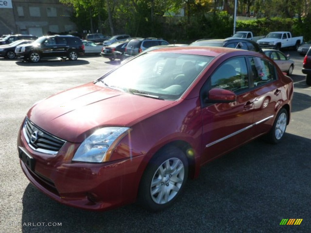 2012 Sentra 2.0 S - Red Brick / Charcoal photo #3