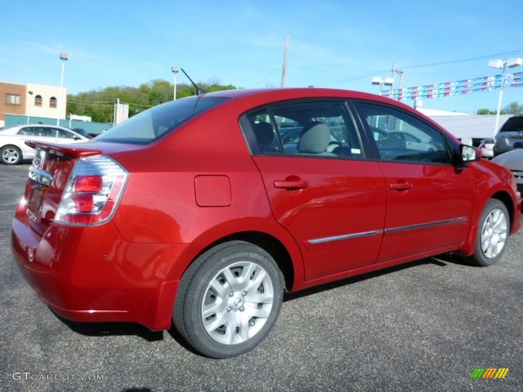 2012 Sentra 2.0 S - Red Brick / Charcoal photo #11