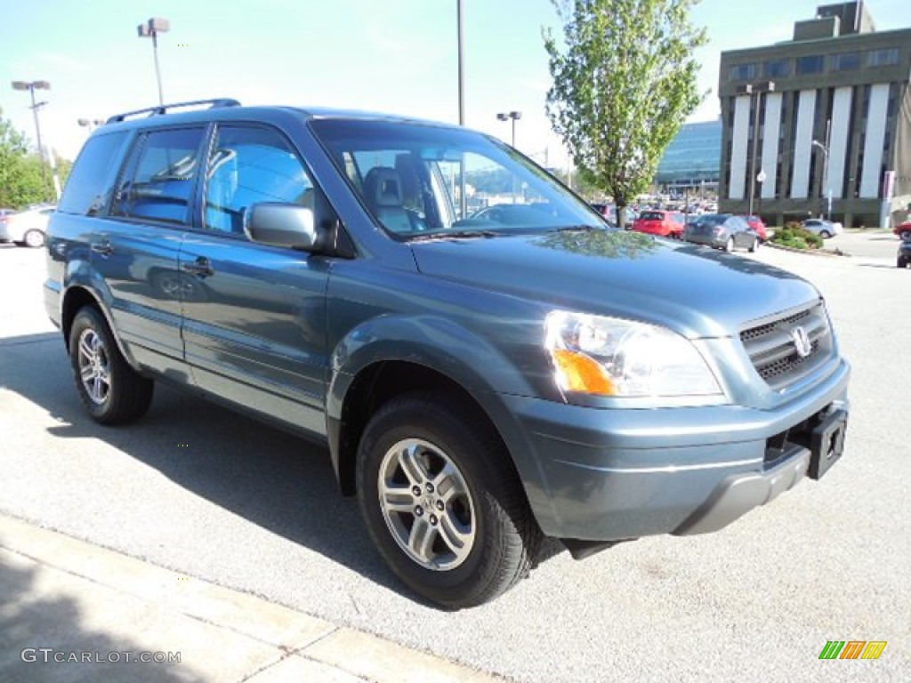 2005 Pilot EX-L 4WD - Steel Blue Metallic / Gray photo #5