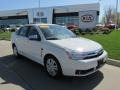 White Suede 2009 Ford Focus SEL Sedan