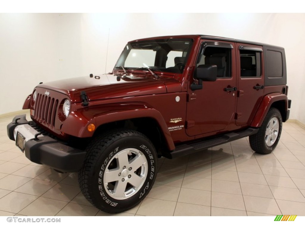 Red Rock Crystal Pearl 2010 Jeep Wrangler Unlimited Sahara 4x4 Exterior Photo #80634307