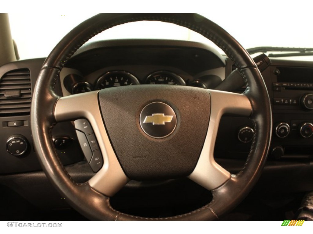 2008 Chevrolet Silverado 1500 LT Extended Cab 4x4 Ebony Steering Wheel Photo #80635726