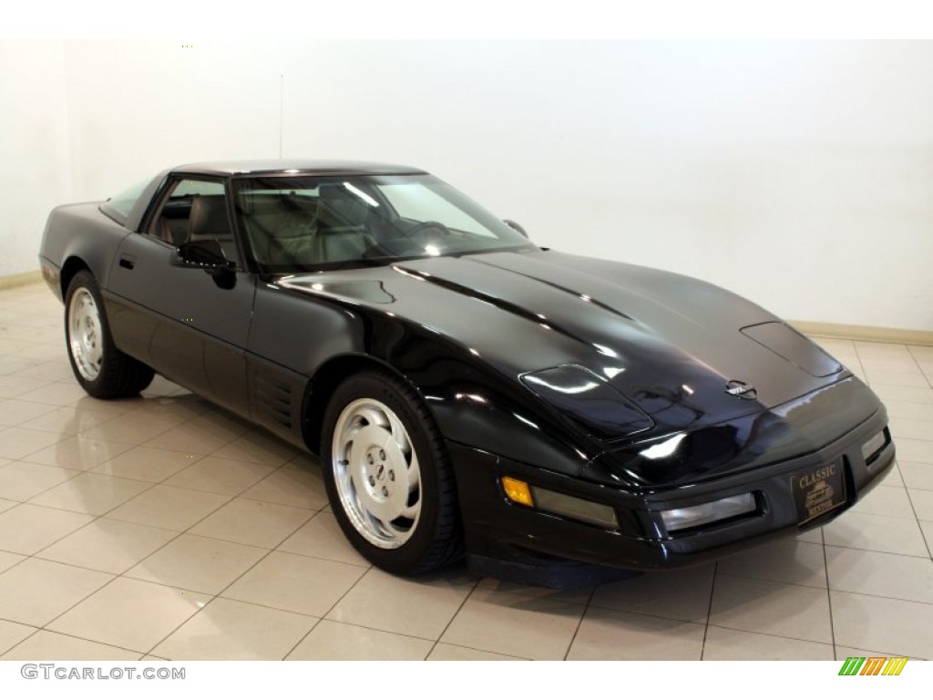1993 Corvette Coupe - Black / Light Grey Leather photo #1