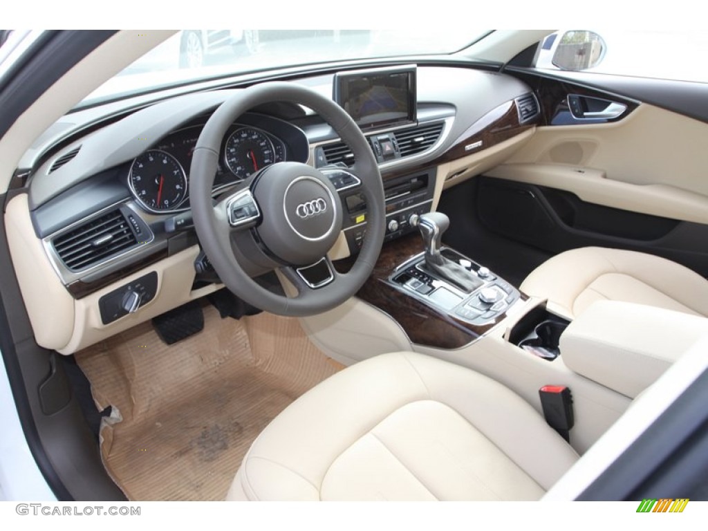 Velvet Beige Interior 2013 Audi A7 3.0T quattro Premium Plus Photo #80640589