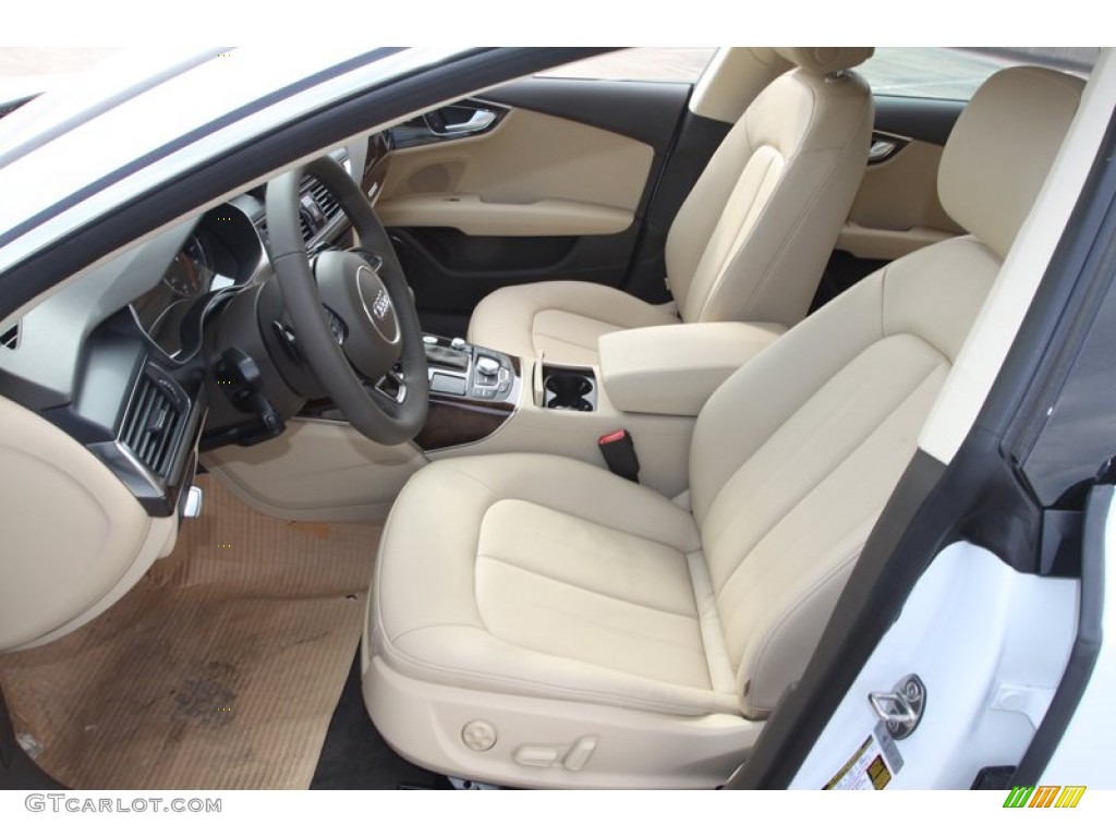 Velvet Beige Interior 2013 Audi A7 3.0T quattro Premium Plus Photo #80640610