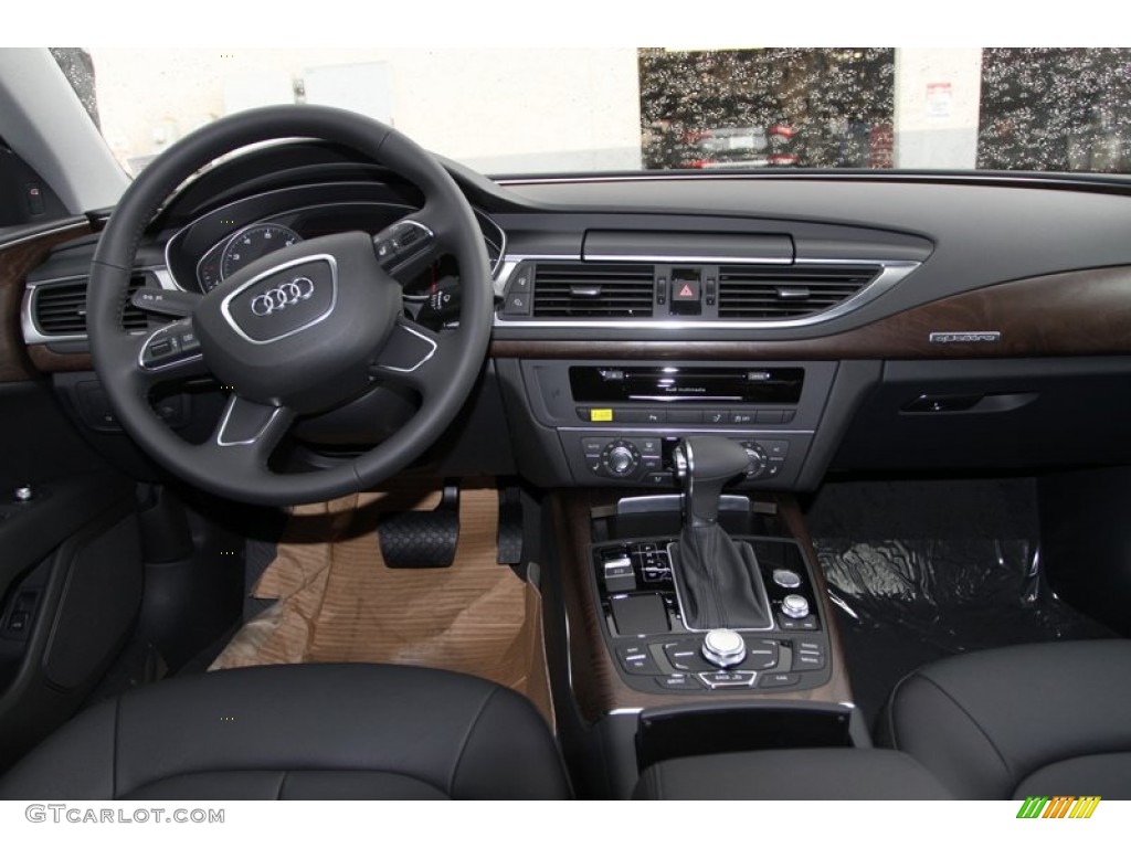 2013 Audi A7 3.0T quattro Premium Plus Black Dashboard Photo #80641162