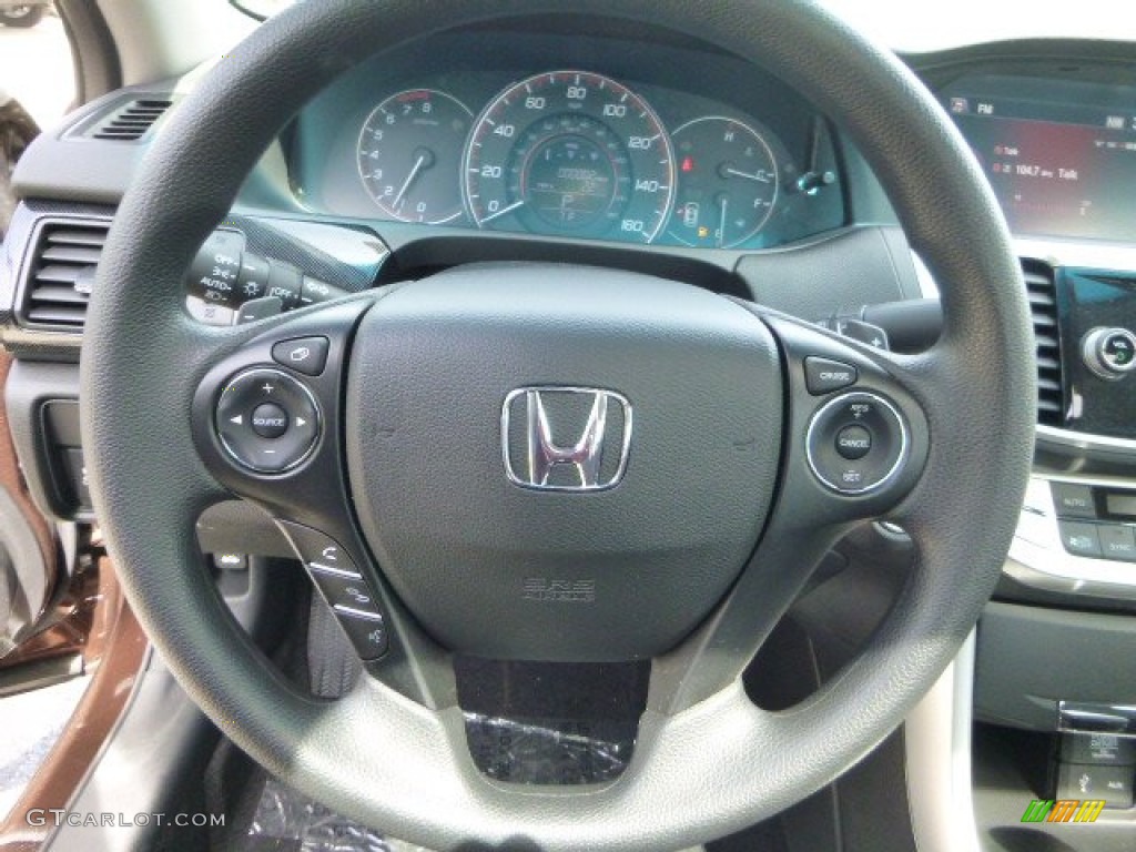2013 Honda Accord EX Coupe Black Steering Wheel Photo #80643769