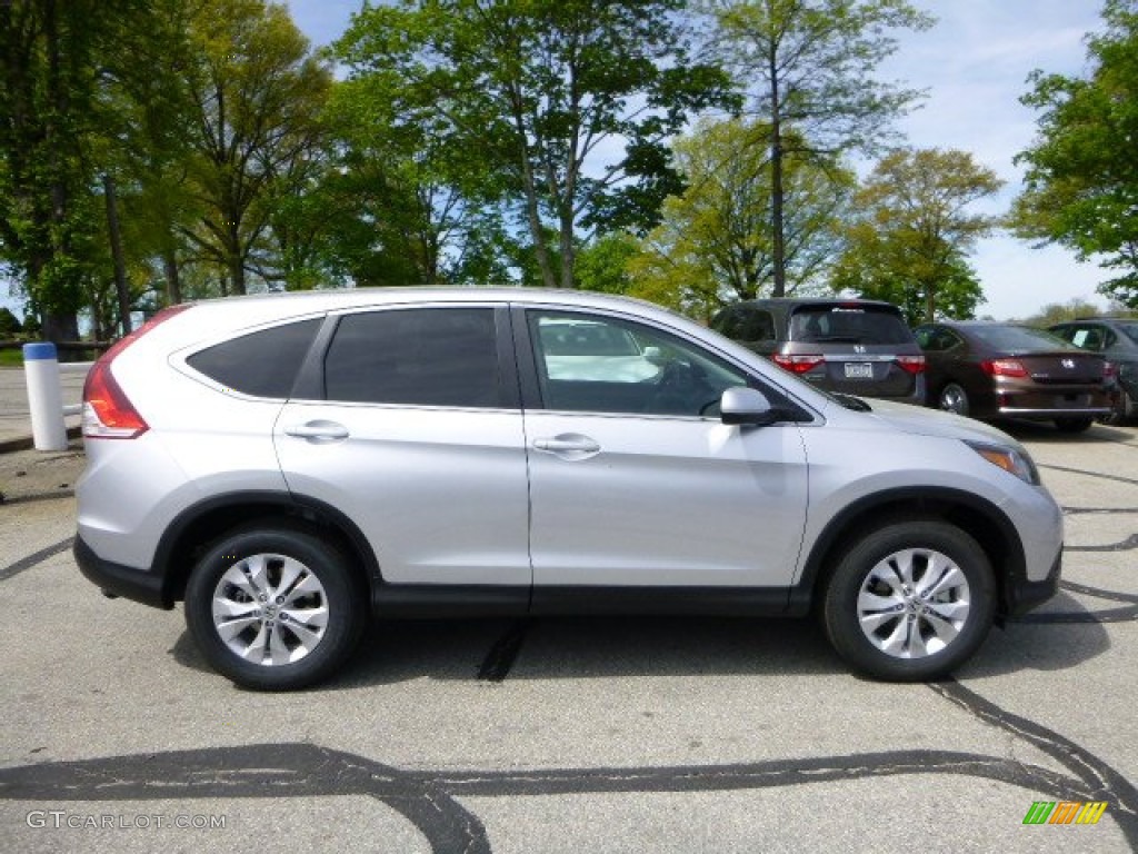 2013 CR-V EX AWD - Alabaster Silver Metallic / Gray photo #2