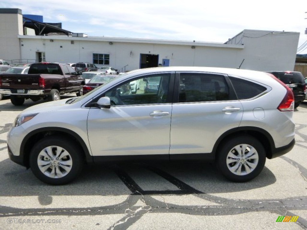 2013 CR-V EX AWD - Alabaster Silver Metallic / Gray photo #6