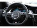2013 Audi S4 Black Interior Steering Wheel Photo