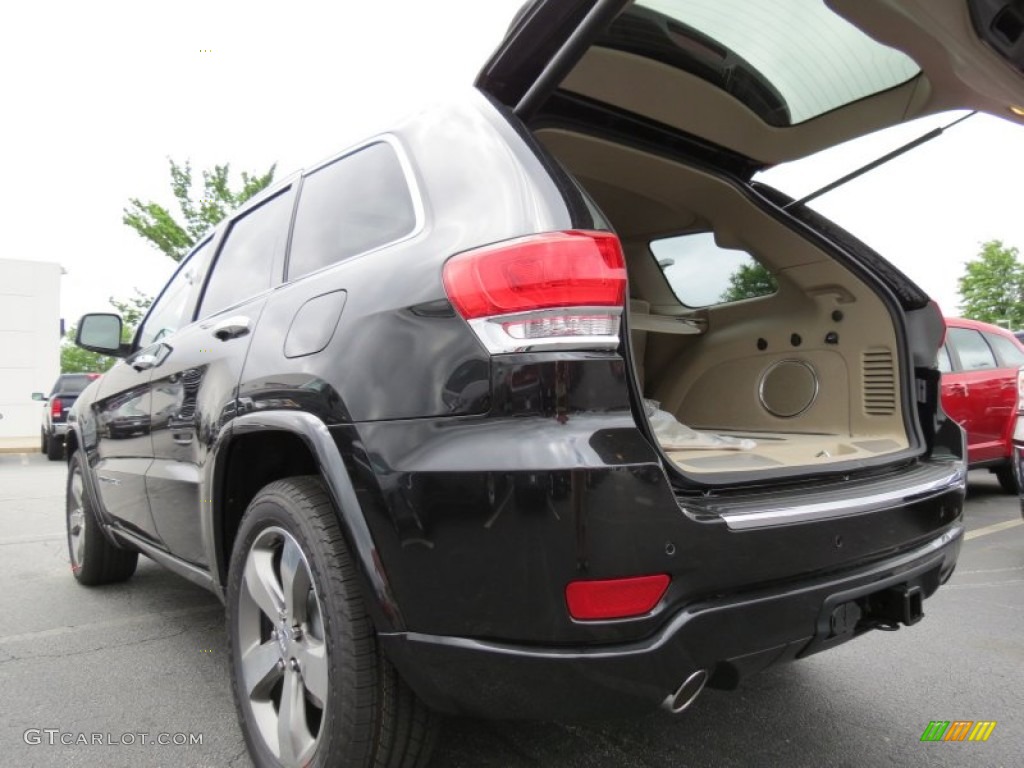 2014 Grand Cherokee Overland 4x4 - Brilliant Black Crystal Pearl / Overland Nepal Jeep Brown Light Frost photo #10