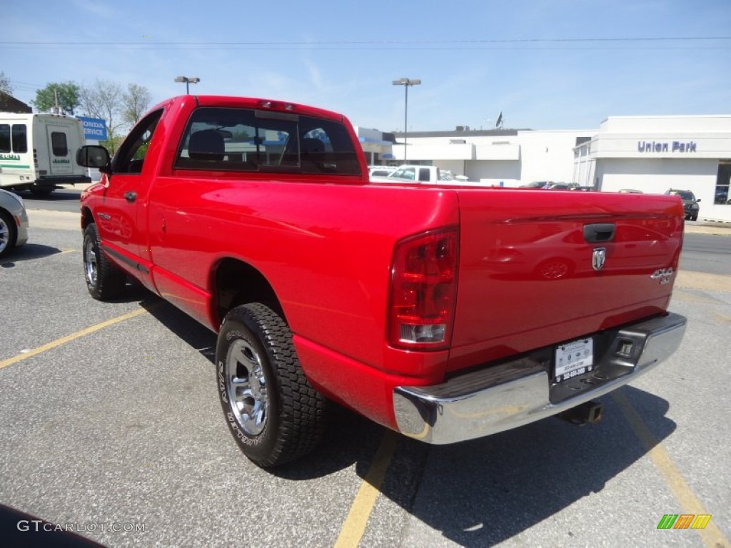 2005 Ram 1500 SLT Regular Cab 4x4 - Flame Red / Dark Slate Gray photo #8