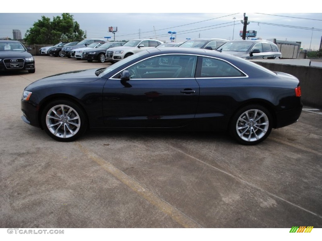 2013 A5 2.0T quattro Coupe - Moonlight Blue Metallic / Black photo #4