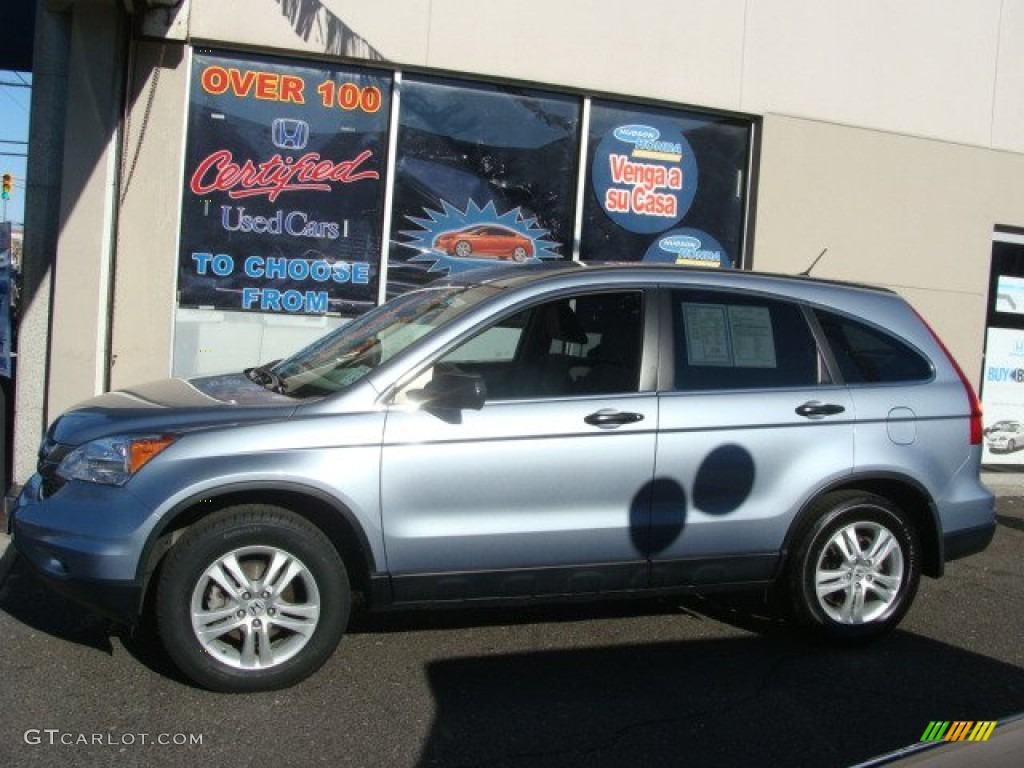 2010 CR-V EX AWD - Glacier Blue Metallic / Gray photo #3