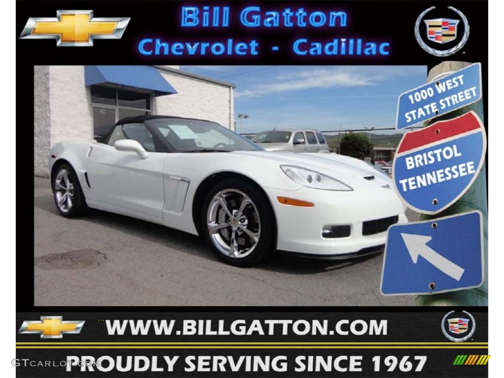 2011 Corvette Grand Sport Convertible - Arctic White / Ebony Black photo #1