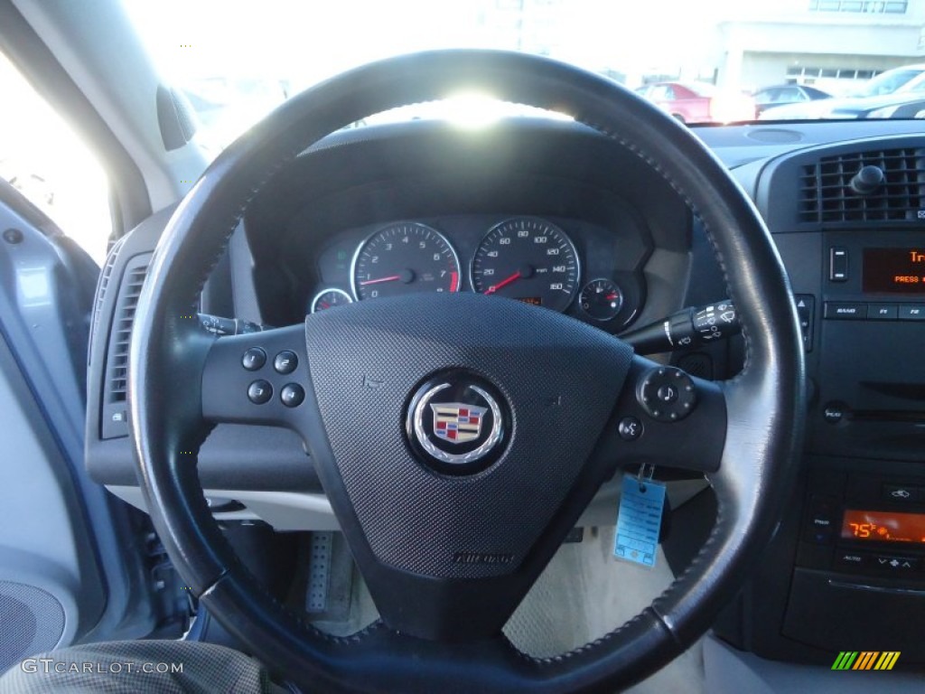 2007 Cadillac CTS Sedan Light Gray Steering Wheel Photo #80648344