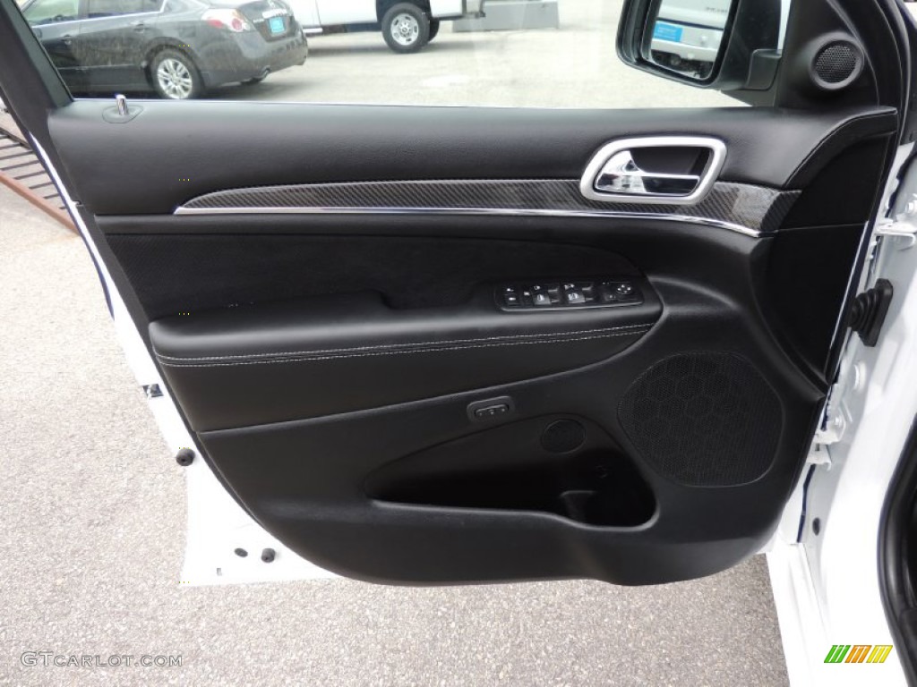 2013 Jeep Grand Cherokee SRT8 4x4 SRT Black Door Panel Photo #80649075