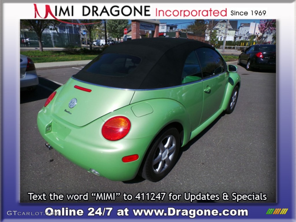 2004 New Beetle GLS 1.8T Convertible - Cyber Green Metallic / Cream Beige photo #5