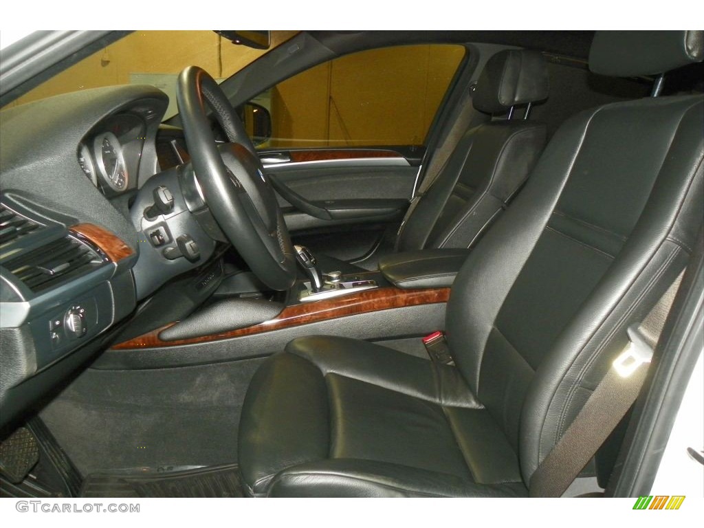 Black Nevada Leather Interior 2009 BMW X6 xDrive50i Photo #80651282