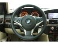 Cream Beige Dakota Leather Steering Wheel Photo for 2008 BMW 5 Series #80652128