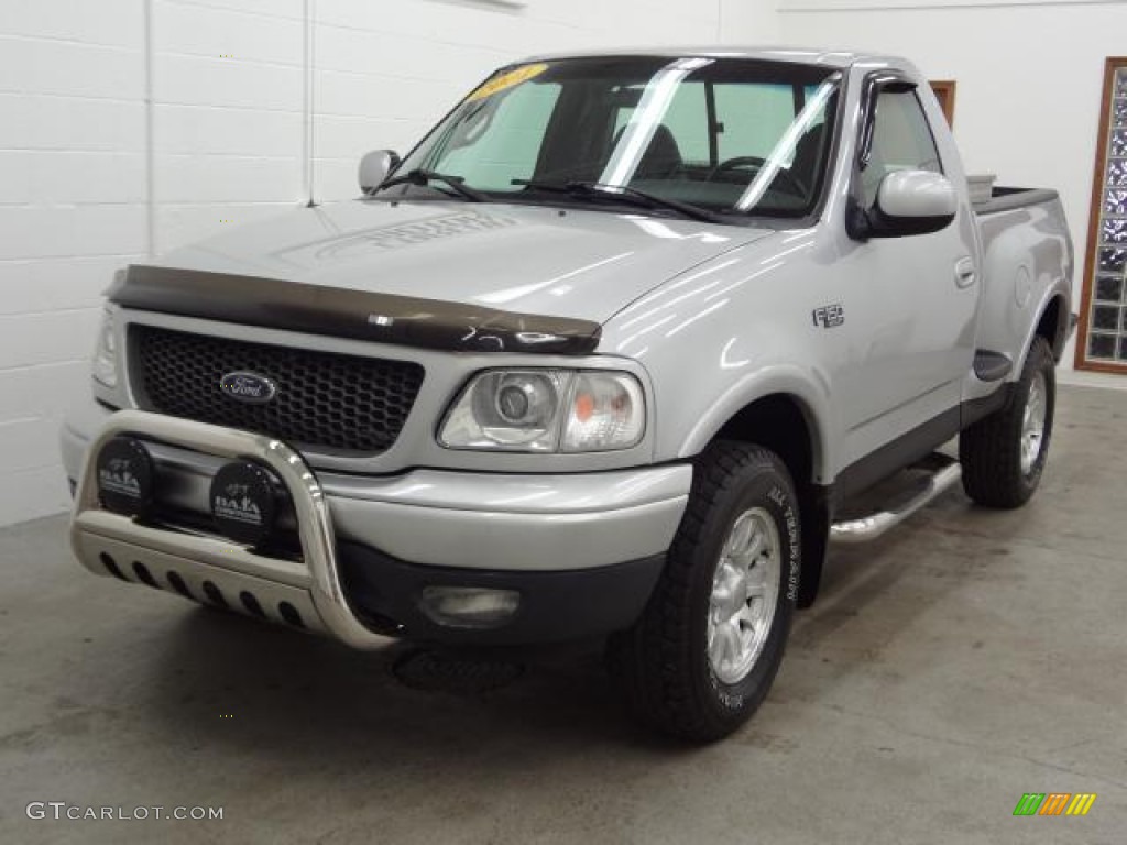 Silver Metallic 2001 Ford F150 XLT Regular Cab 4x4 Exterior Photo #80652375