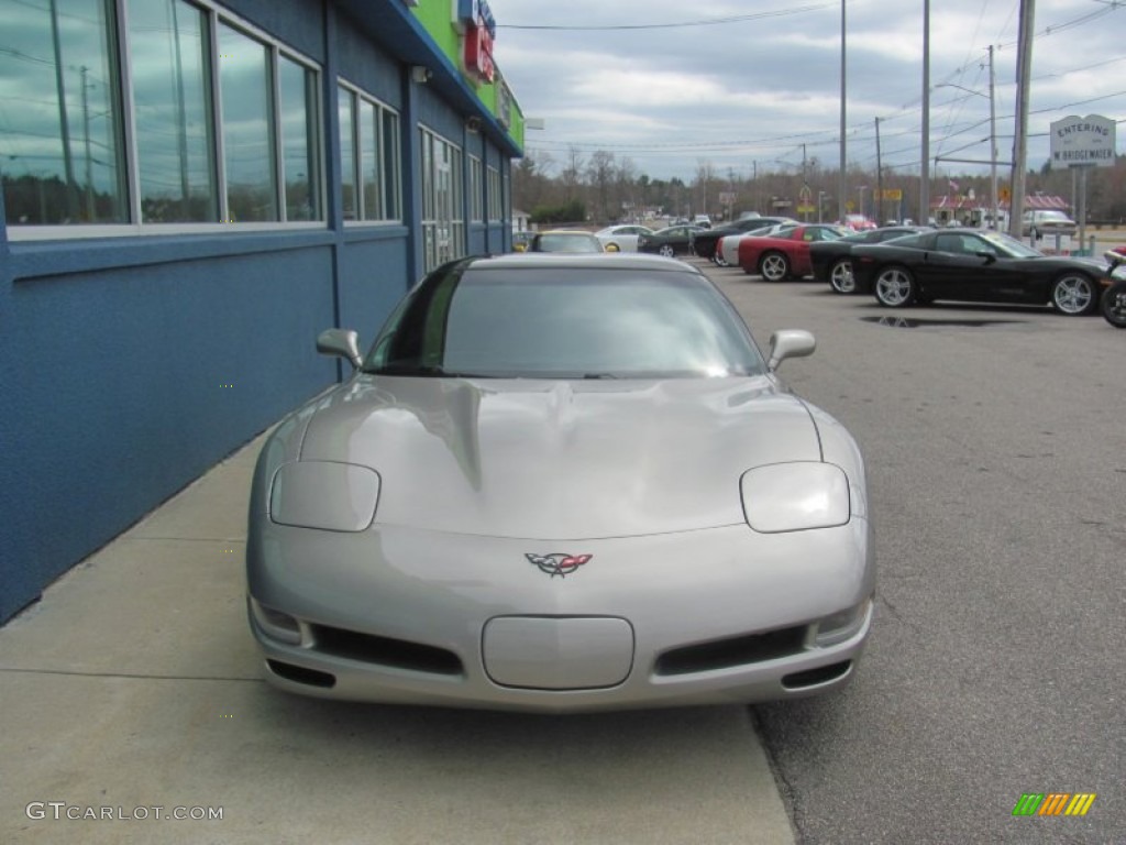 2000 Corvette Coupe - Light Pewter Metallic / Black photo #2