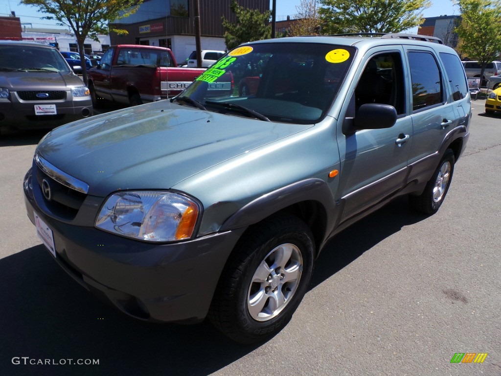 2003 Tribute ES-V6 4WD - Light Cypress Green Metallic / Dark Flint Gray photo #1