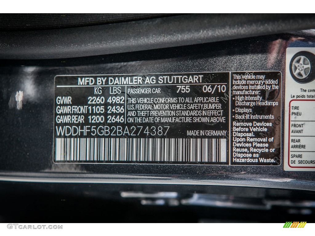 2011 Mercedes-Benz E 350 Sedan Parts Photos