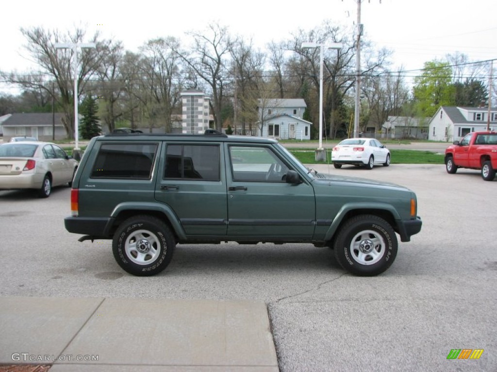 2000 Cherokee Sport 4x4 - Forest Green Pearl / Agate Black photo #4